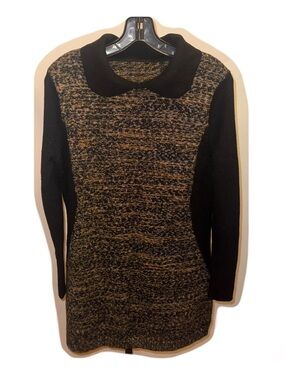Wool Sweater Dress with Collar